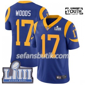 Los Angeles Rams Tröjor Robert Woods 17 Nike Royal 2019 Super Bowl LIII - Barn